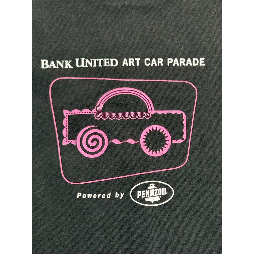 Vintage 1998 Houston Art Car Weekend T Shirt XL Black Fruit of the Loom USA Tee - Picture 5 of 10